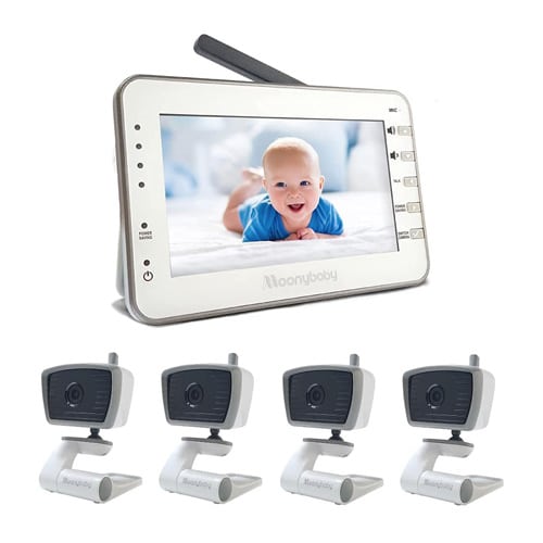  Moonybaby Baby Monitor with 4 Cameras for 4 Rooms 